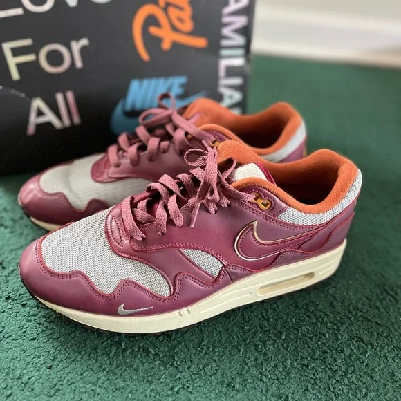 Nike Air Max 1 x Patta “Rush Maroon” – Size 11 - Picture 2 of 7